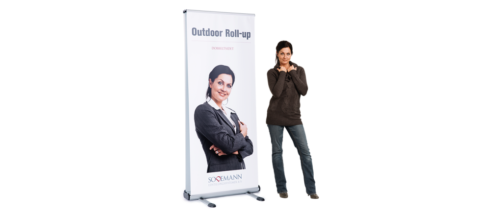 Roll-up (stativ og dug) UDENDØRS