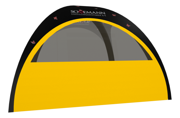 Airtent - 5 meter wall with window - Yellow