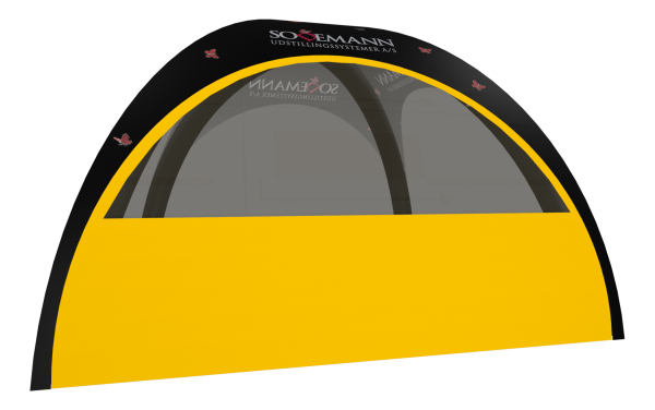 Airtent - 6 meter wall with window - Yellow