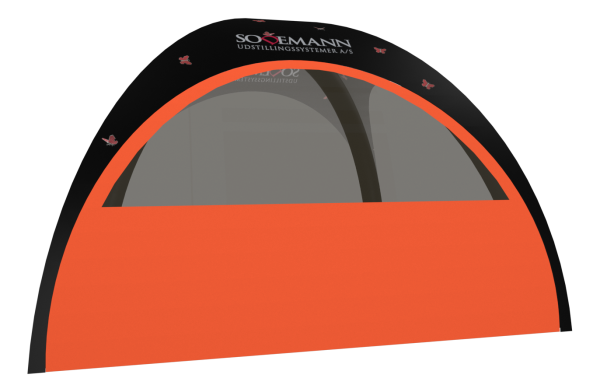 Airtent - 5 meter wall with window - Orange