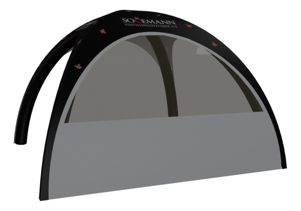 Airtent - 4 meter wall with window - Grey